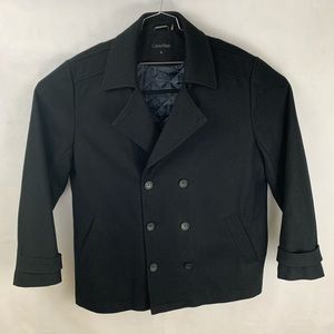 Calvin Klein Black Pea Coat